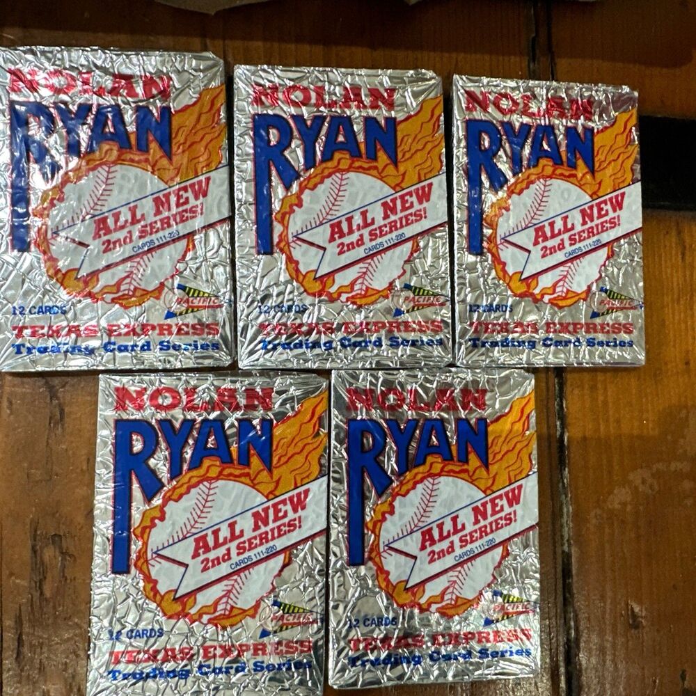 Nolan Ryan 1992 All New 2nd Series Texas Express Trading Card 5 Packs